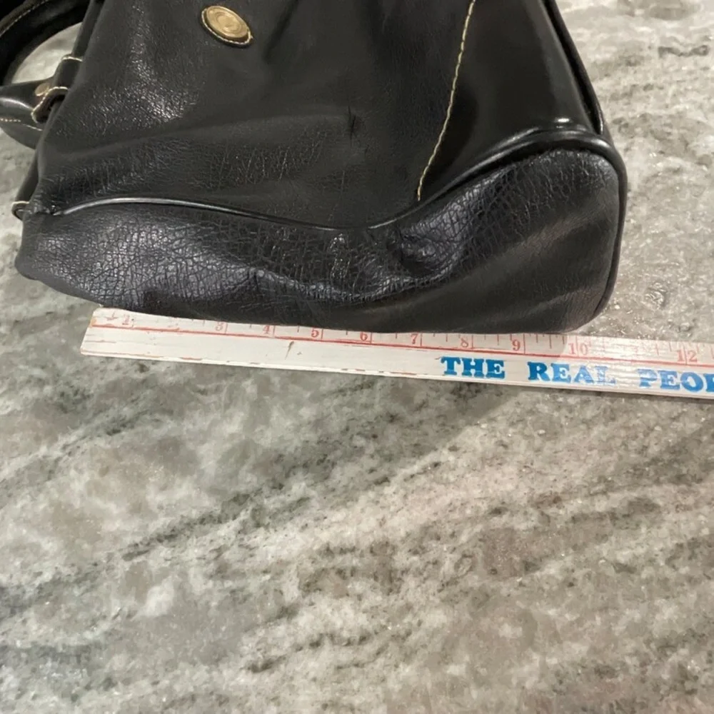 Capezio 1887 - Black Leather Handbag -Doctor's Bag Style grey 5